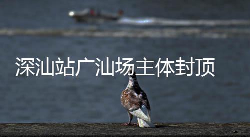 迈入新阶建设站广主体深汕汕场枢纽湾区封顶 大段